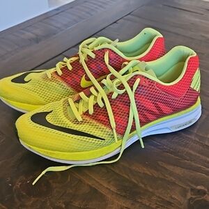 Nike Red and Yellow Running Shoes